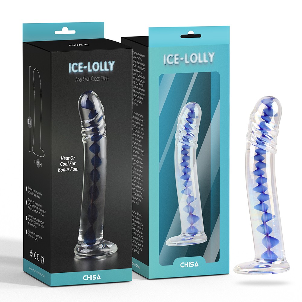 Hậu môn xoáy kính Dildo